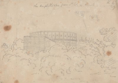Amfiteatern sedd från S. Pietro in Vinculo av John Robert Cozens