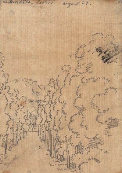Boschetto, Portici, den 23 augusti av John Robert Cozens