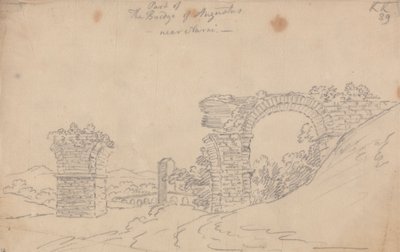 Augustus bron nära Narni av John Robert Cozens