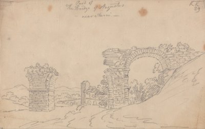 Augustus bro i närheten av Narni av John Robert Cozens