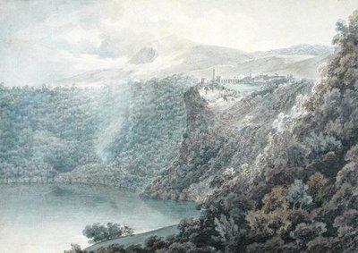 Sjön och staden Nemi av John Robert Cozens