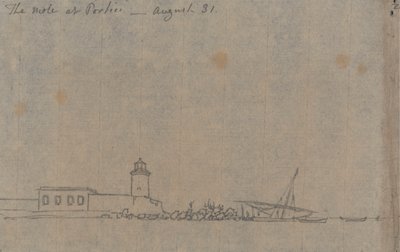 Mullvaden i Portici, 31 augusti av John Robert Cozens
