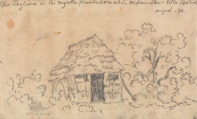 Pagliaro i Myrtle Plantation i Sir William Hamiltons villa, Portici av John Robert Cozens