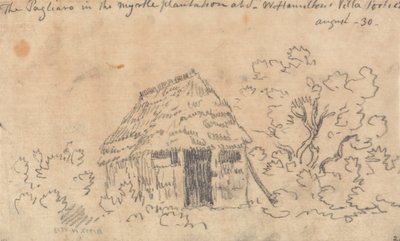 Pagliaro i Myrtle Plantation vid Sir William Hamiltons villa, Portici av John Robert Cozens