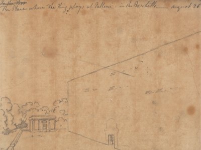 Platsen där kungen spelar på Palloni av John Robert Cozens