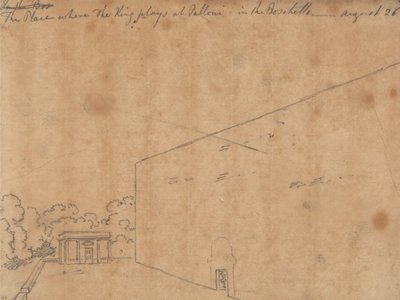 Platsen där kungen spelar på Palloni av John Robert Cozens