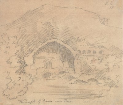 Dianatemplet nära Baia av John Robert Cozens