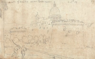 Neapelmuren nära Ponte Nuovo av John Robert Cozens