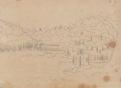Utsikt över en villa av John Robert Cozens