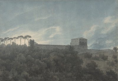 Utsikt över Villa Lante på Janiculum i Rom, 1782-83. av John Robert Cozens
