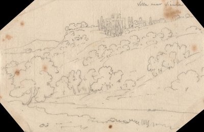 Villa nära Siena av John Robert Cozens