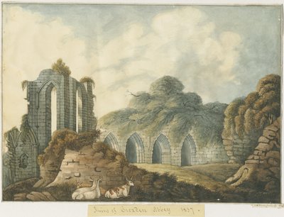Croxden Abbey: akvarellmålning av John Robert Fernyhough