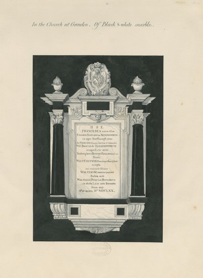 Ingestre - tablett till Frances (Hesilrige) Chetwynd: målning och [1800-talet] (målning) av John Robert Fernyhough