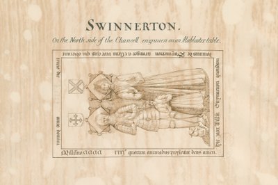 Swynnerton Church - Monument till William Swynnerton: ritning med penna och bläck, nd [1800-talet] (teckning) av John Robert Fernyhough