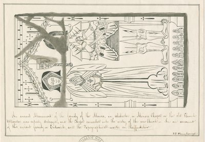 Uttoxeter Church - Tomb of the Minors Family: penn- och bläckteckning, nd [mitten av 1800-talet] av John Robert Fernyhough
