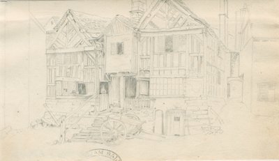 Uttoxeter Town - [Ale Warehouse]: blyertsteckning och [?mitten av 1800-talet] (teckning) av John Robert Fernyhough