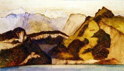 Lake scene, ca 1880 (akvarell på papper) (par till 359450) av John Roddam Spencer Stanhope