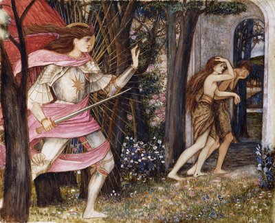 Utvisningen från Edens lustgård, c.1877 av John Roddam Spencer Stanhope