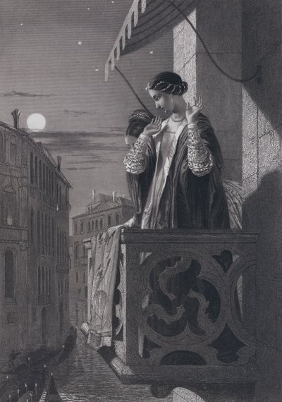Alvisi Sanuto och ambassadörens dotter (gravyr) av John Rogers (after) Herbert