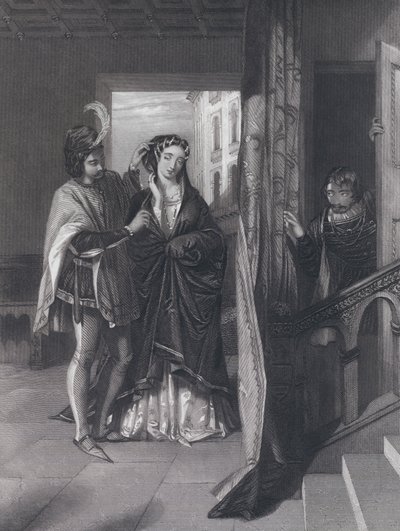 Den ödesdigra nyfikenheten (gravyr) av John Rogers (after) Herbert