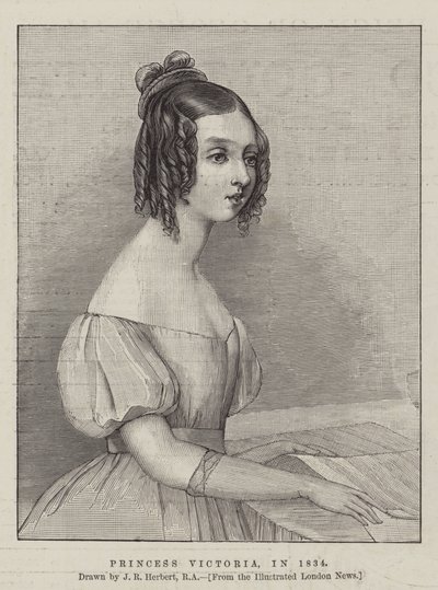 Prinsessan Victoria, 1834 av John Rogers Herbert
