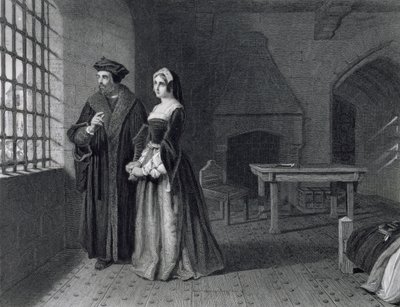 Sir Thomas More (1478-1535) graverad av Outrim av John Rogers Herbert