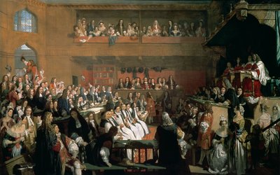 Rättegången mot de sju biskoparna i underhuset under James II:s regeringstid av John Rogers Herbert