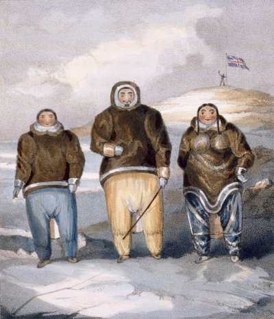 Kawalua, Tiagashu och Adlurak, 1835 av John Ross