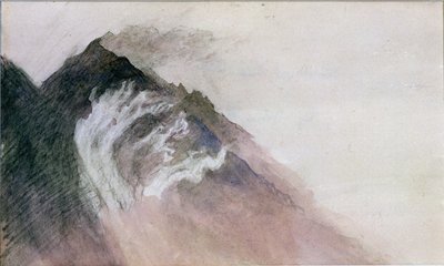 Chamonix, Mont Blanc (wc på papper) av John Ruskin