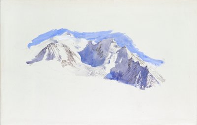 Mont Blanc från Saint-Martin-sur-Arve, oktober 1874 av John Ruskin
