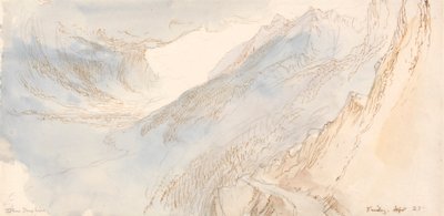 Bergigt landskap av John Ruskin