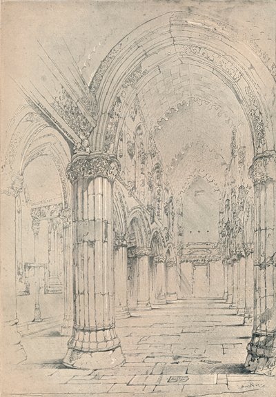 Roslin kapell, 1838 av John Ruskin
