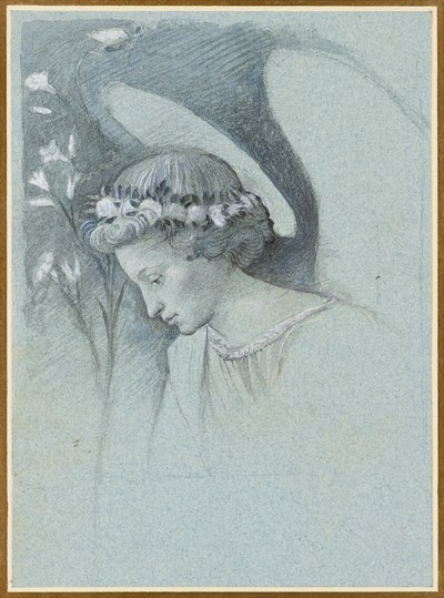 Studie av ängeln Gabriels huvud i Filippo Lippis 