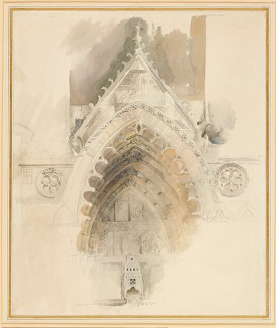 The Northern Arch of the West Entrance of Amiens Cathedral, 17 - 18 maj eller 23 september 1856. av John Ruskin