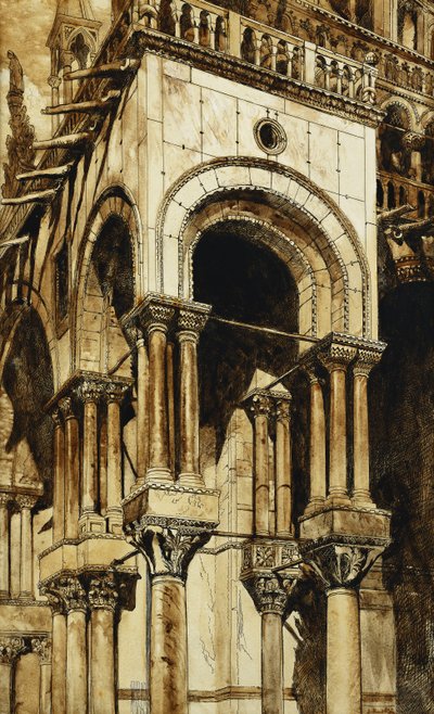 South West Portico of St, av John Ruskin