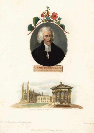 Thomas Martyn, professor i botanik, Cambridge University.1799 (gravyr) av John Russel
