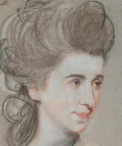 Head of a Lady av John Russell