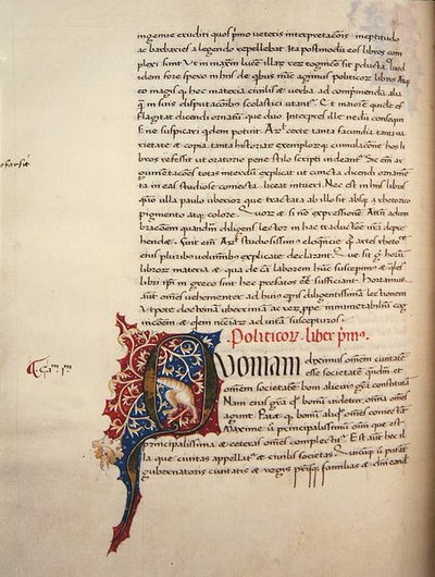 Ms.228, f.90v: Sida från Aristoteles 