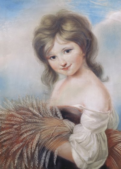 The Harvest Girl, ca 1780 (pastell) av John Russell