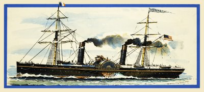 Det amerikanska hjulångarfartyget Vanderbilt av John S. Smith