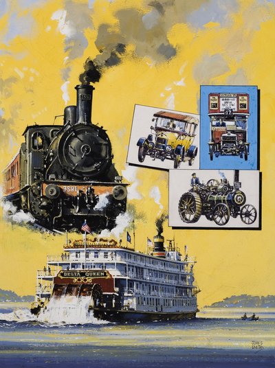 Tidsresenären (gouache på papper) av John S. Smith