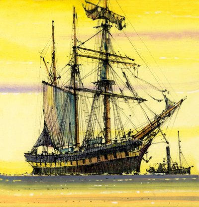 Oidentifierad segelbåt av John S. Smith
