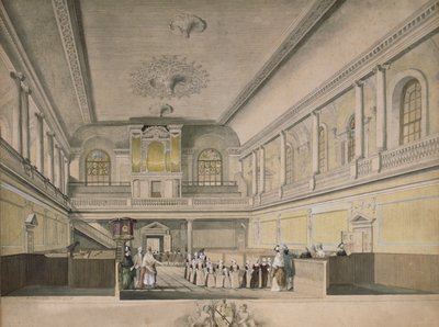 Foundling Hospital Chapel i västlig riktning, 1773 av John Sanders