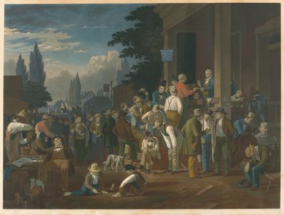 Länsvalet av John Sartain after George Caleb Bingham