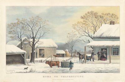 Hem till Thanksgiving av John Schutler after George Henry Durrie