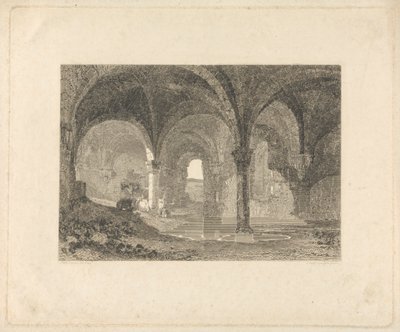 Krypt i Kirkstall Abbey, Yorkshire av John Scott