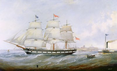 Skeppet "Salacia" vid mynningen av Tyne av John Scott
