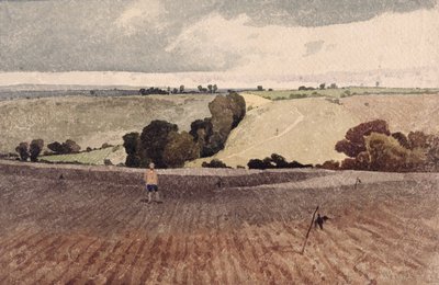 A Ploughed Field, c.1808 (penna och akvarell på papper) av John Sell Cotman