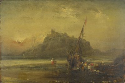 Beach Scene (olja på papper) av John Sell Cotman