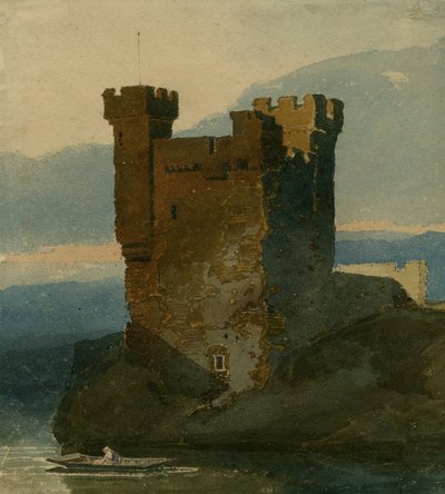 Castle by Water (penna, wc på papper) av John Sell Cotman